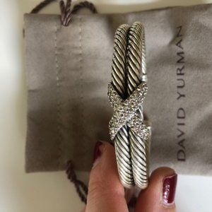 David Yurman Crossover X Bracelet with Diamonds